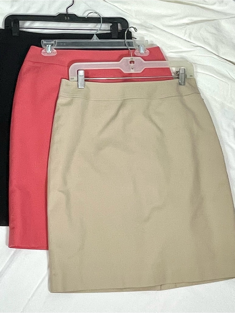 Super Deal! Three Halogen Sporty Skirts: Tan, Black, and Coral